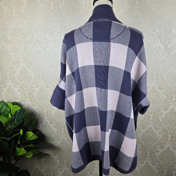Southern Proper Size L/XL (8-14) Perry Cape in Cloud Pink and Grisaille Plaid - Picture 6 of 12
